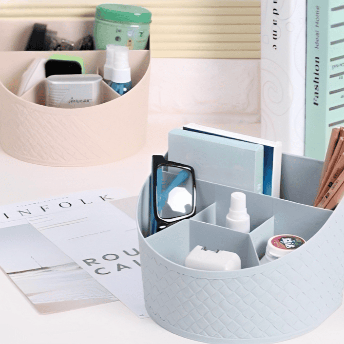5 Compartment Desktop Storage Organizer, Multipurpose Table Organizer, Plastic Storage Box, Kitchen Bathroom Storage Box, Multifunctional Storage Organizer Case 5 Compartment Desktop Storage Organizer, Multipurpose Table Organizer, Plastic Storage Box, Kitchen Bathroom Storage Box, Multifunctional Storage Organizer Case
